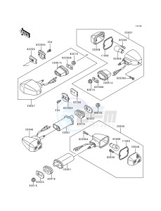 ZX 750 N [NINJA ZX-7RR] (N1-N2) [NINJA ZX-7RR] drawing TURN SIGNALS