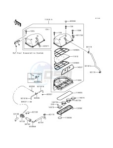 ZX 600 G [NINJA ZX-6R] (G1-G2) [NINJA ZX-6R] drawing AIR CLEANER