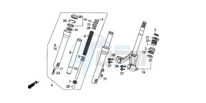 SH100 drawing FRONT FORK/FRONT CUSHION