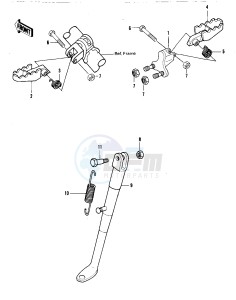 KDX 420 B [KDX420] (B1) [KDX420] drawing FOOTRESTS_STAND