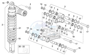 RXV 450-550 drawing Rear Shock absorber