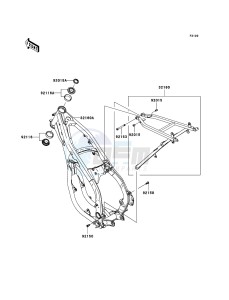 KX250 KX250-R1 EU drawing Frame