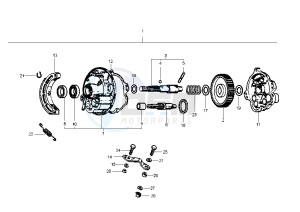 CIAO EURO2 50 drawing Gears rear hub single gear