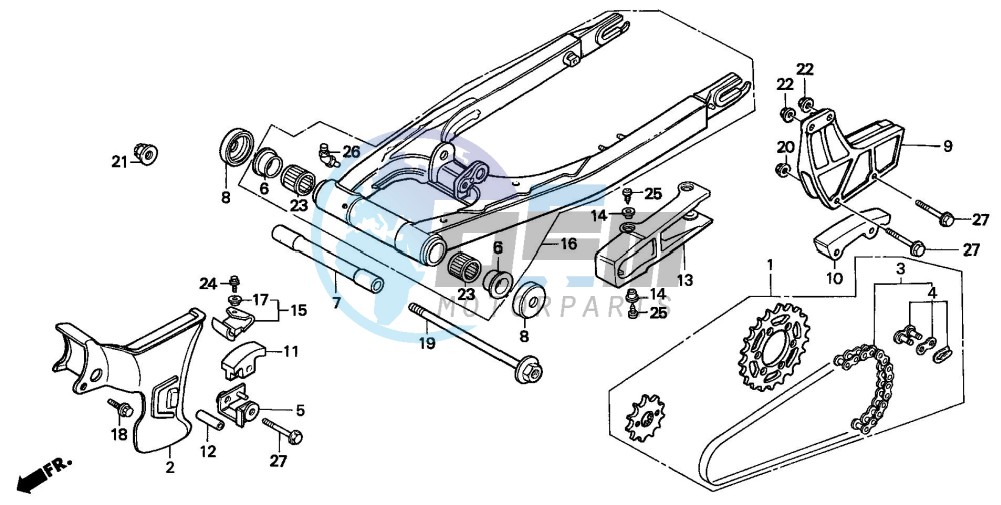 SWINGARM/CHAIN CASE