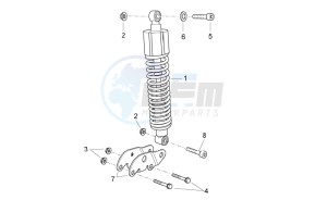 Atlantic 300 drawing Rear Shock absorber