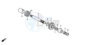 XR80R drawing KICK STARTER SPINDLE