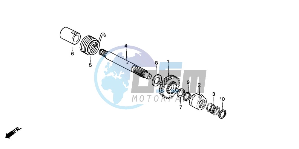 KICK STARTER SPINDLE