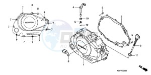 CBF125MD CBF125M UK - (E) drawing RIGHT CRANKCASE COVER