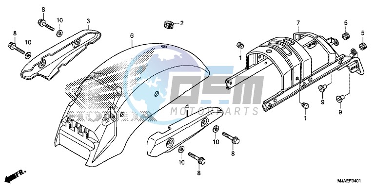 REAR FENDER (VT750C2B/ C2S)