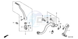 CRF150R9 Europe Direct - (ED / 2ED) drawing PEDAL/KICK STARTER ARM