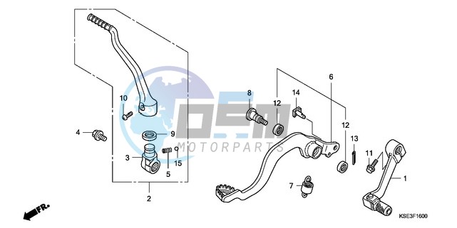 PEDAL/KICK STARTER ARM