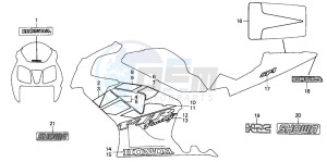 VTR1000SP VTR1000SP-2 drawing MARK/STRIPE (VTR1000SPY/1 -E/ED/F/U)