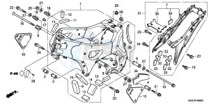 VFR1200FDD VFR1200F Dual Clutch UK - (E) drawing FRAME BODY