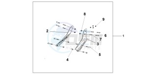 VTX1800C drawing BACKREST - REAR CARRIER STAY