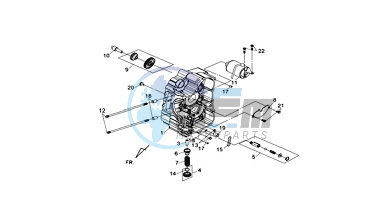 CRANKCASE DEEL  RIGHT