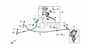 GTS 300i ABS drawing REAR BRAKE CALIPER / BRAKE MOUNT