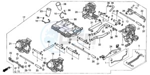 VFR750F drawing CARBURETOR (ASSY.) (VFR750FR/FS/FT/FV)