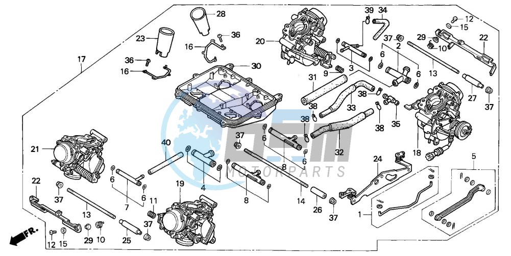 CARBURETOR (ASSY.) (VFR750FR/FS/FT/FV)