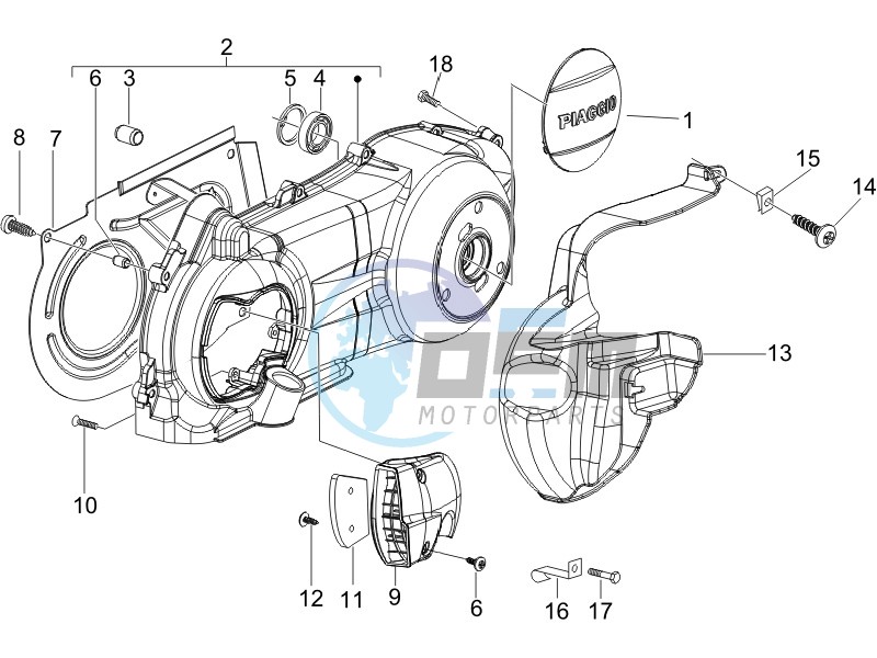 Crankcase cover - Crankcase cooling