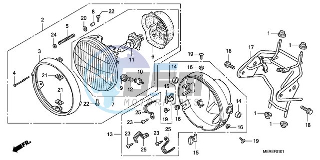 HEADLIGHT (CBF600N/NA)