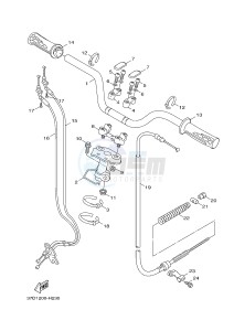 YW125CB BW'S 125 (37D7) drawing HANDLE & CABLE