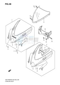 GSX-R600 (E3-E28) drawing COWLING BODY (MODEL K8)