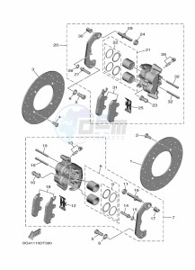 YXF850E YXF85WPAM (BARE) drawing FRONT BRAKE CALIPER