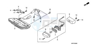 CB1300A9 France - (F / ABS CMF MME TWO) drawing TAILLIGHT