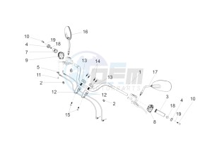 California 1400 Custom ABS 1380 WEG drawing Manubrio - Comandi