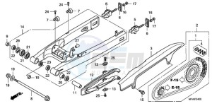 CBF1000T9 UK - (E / ABS MKH) drawing SWINGARM