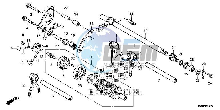 GEARSHIFT DRUM (VFR1200X)