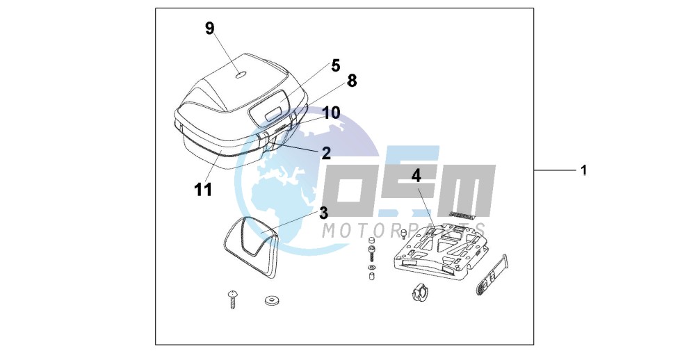 TOP BOX 45L CYBER SILVER