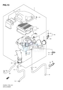 DL650 (E2) V-Strom drawing AIR CLEANER