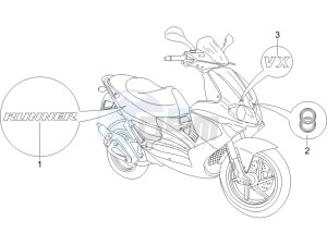 Runner 125 VX 4t e3 (UK) UK drawing Plates - Emblems