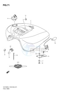 VLR1800 (E3-E28) drawing FUEL TANK (VLR1800TL1 E28)