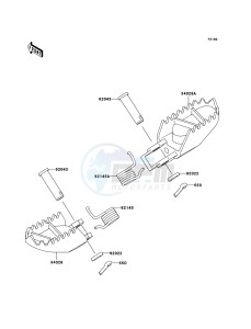 KX85_/_KX85_II KX85BBF EU drawing Footrests