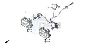 TRX350TE RANCHER ES drawing HEADLIGHT (1)