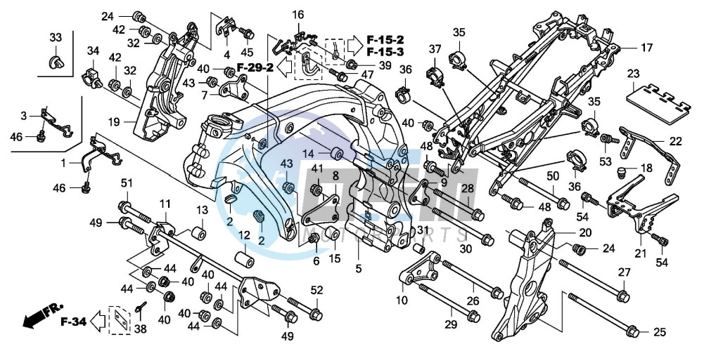 FRAME BODY (CBF600S8/SA8/N8/NA8)