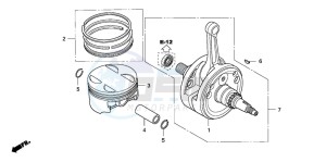 TRX450R drawing CRANKSHAFT/PISTON