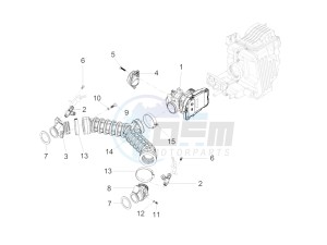 V7 Racer 750 USA-CND drawing Throttle body