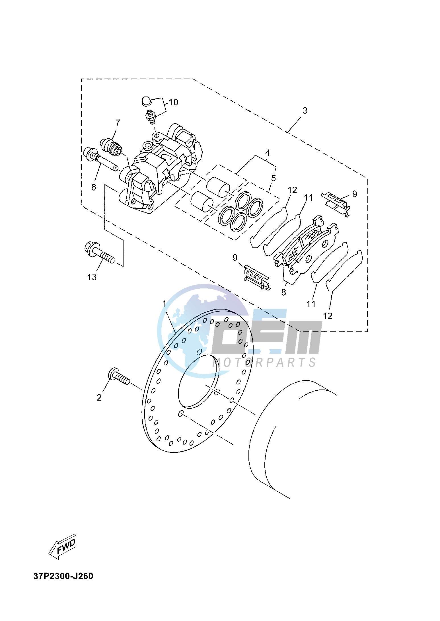 REAR BRAKE CALIPER