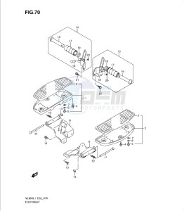 VL800 drawing FOOTREST