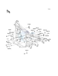 KZ 1000 P [POLICE 1000] (P20-P24) [POLICE 1000] drawing ENGINE MOUNT