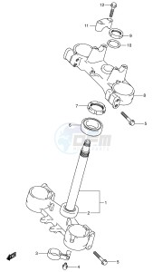 RM125 (E3-E28) drawing STEERING STEM (MODEL K2)