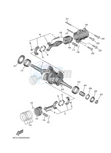 XP530D XP530D-A TMAX DX ABS (BC33) drawing CRANKSHAFT & PISTON