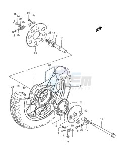 TS185ER (E1) drawing REAR WHEEL