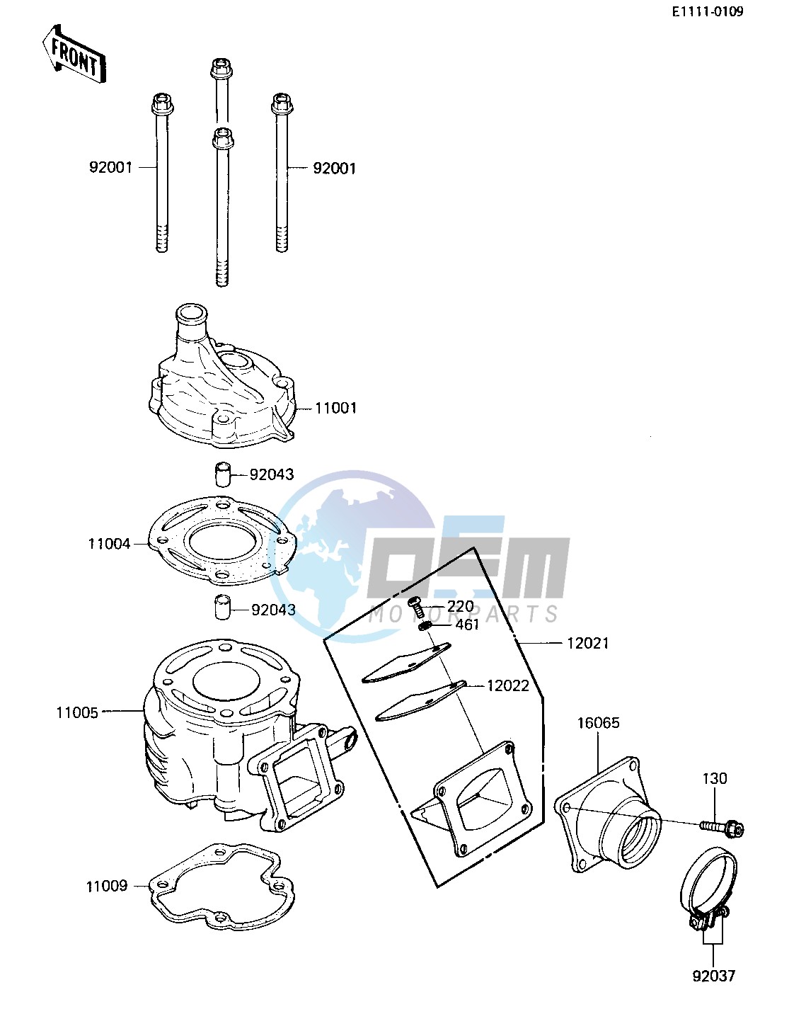 CYLINDER HEAD_CYLINDER_REED VALVE -- 84 KX80-E2- -