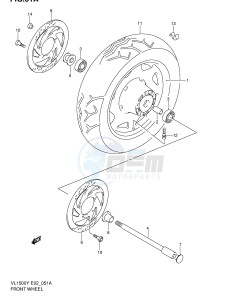 VL1500 (E2) drawing FRONT WHEEL (MODEL K2 K3 K4)