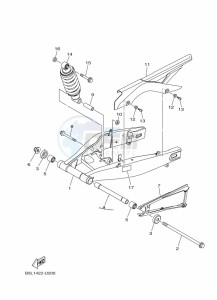 YZF320-A YZF-R3 (B7P6) drawing REAR ARM & SUSPENSION