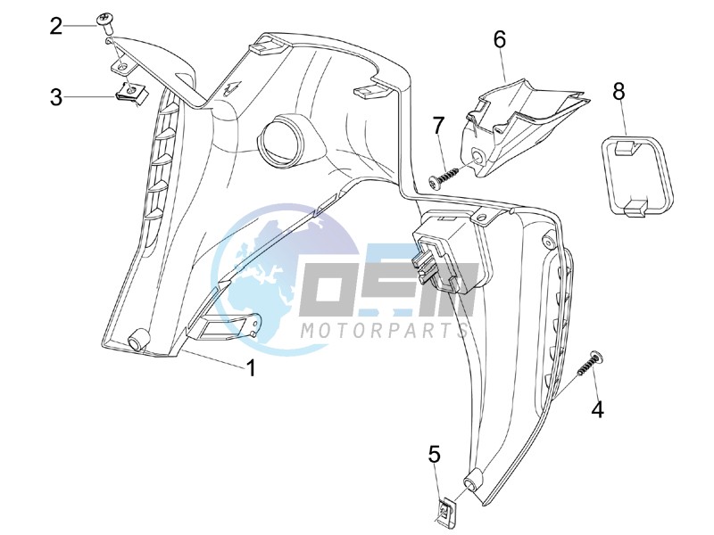 Front glove-box - Knee-guard panel